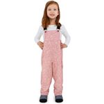 Jan & Jul Girls' Waterproof Bib Rain Pants, Lightweight Adjustable Overalls for Toddlers (Prairie Flowers, Size 4T)