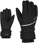 Ziener Kiana Women's Ski Gloves/Winter Sports | Waterproof, Breathable, Warm, Gore-Tex, Black, 6.5