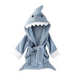 Baby Aspen Baby Boys Shark Hooded Towel Robe,let The Fin Begin, Blue (Updated Gift Packaging), One Size