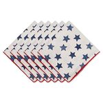 DII Americana Collection Tabletop, Napkin Set, 20x20, Antique Blue Stars 6 Piece