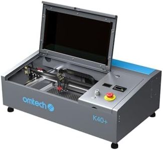 OMTech K40+ CO2 Lasergravierer 40W 200x300mm 220V Lasergraviermaschine Kompatibel mit LightBurn Justierbarer Laserkopf Air Assist für Holz Glas
