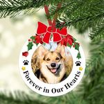 JUESMOS Christmas Hanging Ornaments，2023 Picture Frame Dogs Memorial