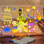 CPENSUS DIY 3D Acrylic Writing Pad with Pen Message Board Rewritable Table Lamp for Study Led Light Office Home Decor Gift
