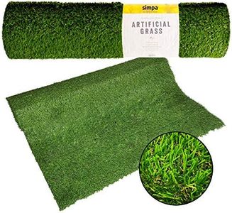 Simpa 1 x Quality Non Fade Artificial Grass Pile Roll - 4m x 1m / 13ft x 3.3ft - 20mm Pile Height - Astro Turf Fake Lawn - Tested for Extreme Weather Conditions.
