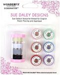 WonderFil Bobbinator Sue Daley Designs Specialty Threads, 10 x pre-Wound Bobbins. Decobob, 2-Ply 80wt Cottonized Soft Polyester Silk-Like Thread Fine Sewing English Paper Piecing EPP Applique Sewing