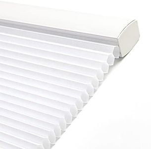 GENIMO Cordless Cellular Shades, Blackout Blinds for Windows, Thermal Insulated Window Shades, Room Darkening Honeycomb Mini Blinds for Home, Office, Bedroom, Easy to Install, White, 25" W x 72" H