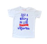 baby wish Mummy Quotes T-Shirt for Boy’s and Girl’s T-Shirt Toddler Boys Summer T-Shirts Half Sleeve Top Kids Clothes Baby Boy T-Shirts Just Boy Love with Mamma