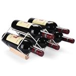 G-Rack Free Standing Wine Rack - Countertop Metal Wine Rack, Bottle Drinks Organizer - Wine Storage Rack Holders with Modern Design, Stylish Organizer - Mini Wine Bar, Kitchen Essential Tools