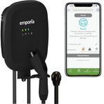 EMPORIA Level 2 EV Charger - NEMA 14-50 EVSE w/ J1772 Charger - 48 amp EV Charger Level 2, 240v WiFi Enabled Electric Vehicle Charging Station, 24ft Electric Car Charger Cable, Black