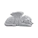 Design Toscano QL6079 Dog Angel Pet Memorial Grave Marker Tribute Statue, 25.5 cm, Polyresin, Stone Finish