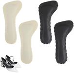 2 Pairs Insoles for Sandals Self- Adhesive Sweat Absorbing High Heel Insole Comfort Breathable Non-Slip Thin Foot Pain Cushion Inserts Insoles Stick on Shoe Soft Feet Pads for Women Boot Heels