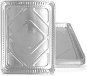 PLASTICPRO Aluminum Pans 5 Pack Disposable Cookie Sheets 13 x 17 Baking Pans Premium Quality Heavy Duty Sheet Pans