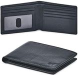 Real Leather Mens Bifold Wallet RFI