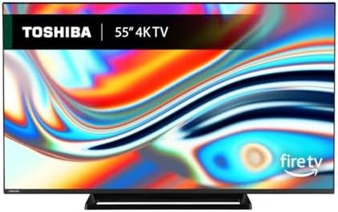 Toshiba UF3F 55 Inch Fire 4K HDR TV, TRU Picture Engine, HDR10, Dolby Vision & Atmos, Sound by Onkyo, DTS Virtual X, Alexa Voice Remote