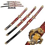 Japanese 3Pcs Samurai Sword Set wit