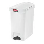Rubbermaid 1883556 Slim Jim 8 Gal Step-On Resin End Step, White
