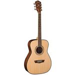 Washburn Apprentice 5 Series AF5K Folk Acoustic Guitar with Select Spruce Top, Rosewood Back and Mahogany Sides, 20 Frets, Mahogany Neck, Rosewood Fretboard, Gloss, Natural