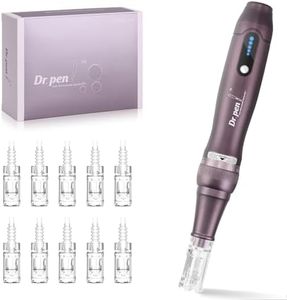 Dr Pen A10 Professionale, Elettrico Dermapen Microneedling 0-2,5mm Regolabile, Derma Penna Viso Ricaricabile per Rughe, Cicatrice, Smagliature, Ringiovanimento con 4 x 12 PIN 36 PIN Cartucce