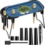 SafeDelux Foldable Rolling Tray with Loader 8.5"x3.8" for King Size & 1 1/4 Pre Rolled Cones, Portable Smoking Accessories, Cone Pre Roll Machine & Foldable Stand Cone Filler for Travel & Home