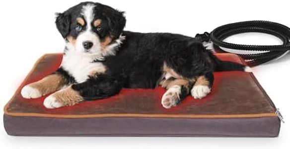 NAMOTEK Outdoor Heated Pet Bed for Cats Dog in Winter with Orthopedic Foam Base Auto Constant Temperature Electric Heating Pad & Waterproof Liner for Dog House Cabin Cot Doorway(23"L x 19"W x 1.7"Th)
