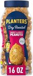 PLANTERS Sweet and Spicy Peanuts, Party Snacks, Plant-Based Protein, After School Snack, Quick Snacks for Adults, Sweet and Salty Snack Nuts, Pantry Staple, Honey Roasted Peanut, Kosher, 16oz Jar