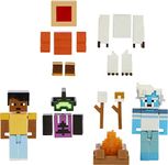 Mattel Minecraft Game, Creator Series Action Figures and Accessories, Camp Enderwood Steve and Mob Figures, Collectible Gift for Kids, HLP58