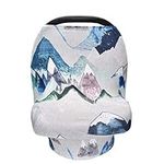 Canopy Cover Breathable Mountain Background Baby Stroller Carseat Cover Shopping Cart Scarf for Baby Breastfeeding