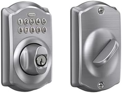 Schlage BE365 CAM 626 Camelot Keypad Deadbolt, Satin Chrome