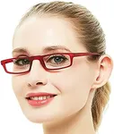 OCCI CHIARI Womens Reading Glasses TR90 Reader For Men 1.0 1.25 1.5 1.75 2.0 2.25 2.5 2.75 3.0 3.5 4.0 5.0 6.0 (Red,275)