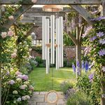 32 Inch Deep Tone Wind Chimes for Garden, Premium Beech Wood Life Tree Memorial Wind Chimes, Thickened Aluminum Tubes, Waterproof Rust-Proof Windchimes for Outdoor, Healing, Gift (Silver)