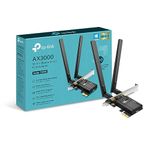 TP-Link AX3000 Dual-Band Wi-Fi 6 Bluetooth 5.2 PCIe Adapter with Two Antennas, specialized heatsink, 1024-QAM, Ultra-Low Latency, Intel® Wi-Fi 6 Chipset, Supports Windows 10/11(64bit) (Archer TX55E)