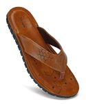 PARAGON PUK2225G Men's Slip On Tan Sandals | Trendy Casual Slip-on Sandals with Cushioned Footbed, and Durable Construction | Perfect for Everyday Casual Wear