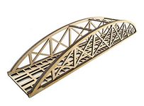 War World Scenics Single Track Low-Detail Bowstring Bridge 560mm – OO/HO Model Railway Diorama