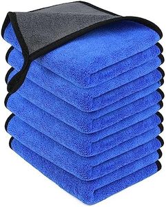 URAQT Paños de Coche, 6PCS 40x60CM Toalla Secado Coche, 400 gsm Toalla Absorbente Coche, Juego de Paños Microfibra Limpieza de Versátiles para Cuidado de Parabrisas y Ventanas de Coche, Cocina