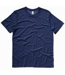 Bella And Canvas Mens S/S Tri-Blend Crew Neck T-Shirt Navy Tri-Blend Large