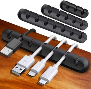 NextTrendDot Cable Holder Clips, 3-Pack Cable Management Cord Organizer Clips Silicone Self Adhesive for Desktop USB Charging Cable Nightstand Mouse Cable Power Cord Wire PC Office Home