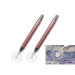 Two-Piece Diamond Painting Wheel Tools with Groove, Diamond Art Roller Pen - New Grooved Gem Art Accessory for Faster, Neater Painting with Square & Round Drills