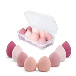 WENRENMK Makeup Sponges, 8 Pcs Beauty Sponges for Foundation, Wet and Dry, Latex Free, Suitable for Powder Foundation, BB Cream, Liquid, Sunscreen and More