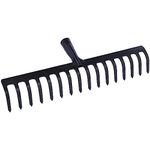 FALCON FGR-16 Garden Rake 16-Teeth Metal Head Without Handle for Loosening Soil Gathering Leaf Leveling Land Agriculture Farming Gardening Tool