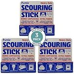 U.S. Pumice Heavy Duty Scouring Stick, 3 Pack, Pumie Pummis Stone, Remove Hard Water Rings, Foot Pumice Stone, Pool Cleaning Stone (3 Pack)