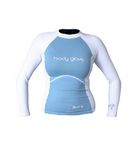 Body Glove Aura Long Arm Lycra Rash Guard (Blue/White, Large)