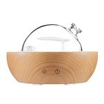 Kakoda Aromatherapy Essential Oil Diffuser,Real Wood Base,The 2024 Upgrade Glass Aroma Diffuser,Scent Diffuse Humidifier,LED Light in 7 Colors,Suitable for Home Office Bedroom