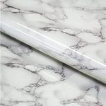 Craftopia Self Adhesive Vinyl Marble Countertop Peel and Stick Waterproof | Drawer Liner Roll ‎89" x 16"| Wallpaper That can be Used as a Kitchen Wall Art, Countertop Paper