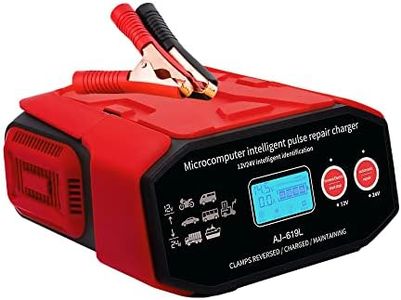 CNImpetus Smart Automatic Battery Charger，12V 24V 30A 400W car Battery Charger ，Maintainer Trickle Charger with LCD Display with Car Truck Van Boat Lead-acid AGM AU Plug