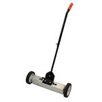 Magnetic Sweeper Sweeps Ferrous Objects, Nails, Screws Quickly with Switchable Release for Easy Clean - 22" Wide