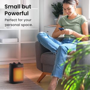 Pro Breeze 2000W Ceramic Heater – Portable Electric, Black