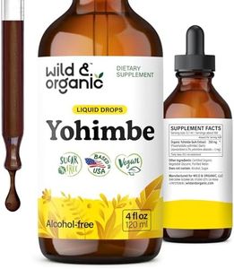 Wild & Organic Yohimbe Supplements for Men & Women - 5 mg Yohimbine Extract Tincture - Alcohol-Free Yohimbe Bark Drops - Vegan, Non-GMO & Sugar-Free - 4 fl oz