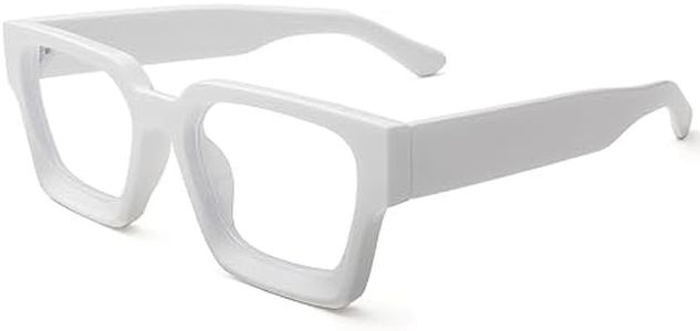 Revemo Braylenz Blue Light Glasses for Women Men,Square Thick Big Frame, Anti Eyestrain, Computer Reading Glasses,TV Glasses