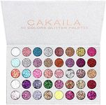 evpct CAKAILA 40 Colors Glitter Sparkle Eyeshadow Makeup Palette Pallets For Women Girls Black White Glitter Chunky Eyeshadow Pressed Powder Pink Shimmer Glue Gel Eyeshadow sombras de ojos profesional