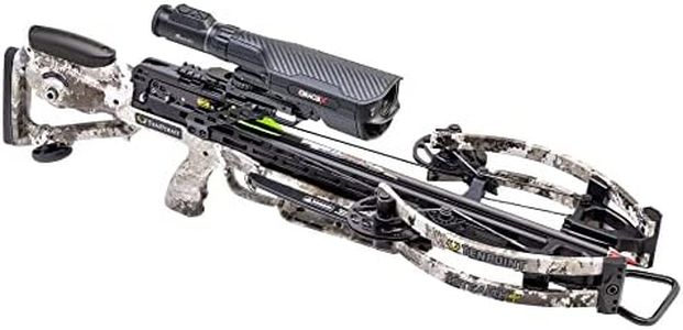 TenPoint Stealth 450 Oracle X Crossbow - 450 FPS - Our Fastest Forward Draw Crossbow - Includes Burris Oracle X Rangefinding Scope, ACUslide Cocking & De-Cocking System & 3 Pro Elite 400 Carbon Arrows